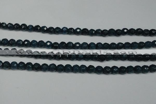 CCN2837 15.5 inches 5mm faceted round candy jade beads