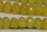 CCN2873 15.5 inches 5*8mm faceted rondelle candy jade beads