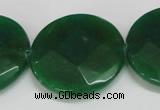 CCN289 15.5 inches 30mm faceted coin candy jade beads wholesale