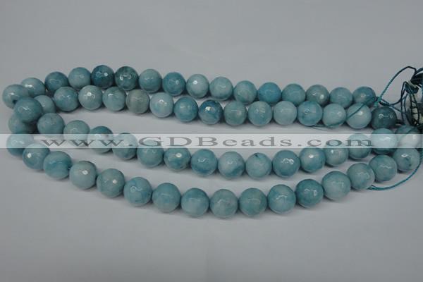 CCN2934 15.5 inches 12mm faceted round candy jade beads wholesale