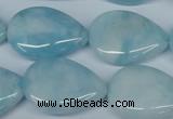 CCN2947 15.5 inches 18*25mm flat teardrop candy jade beads