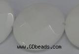 CCN300 15.5 inches 35mm faceted coin candy jade beads wholesale