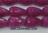 CCN3001 15.5 inches 10*15mm faceted teardrop candy jade beads