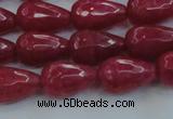 CCN3002 15.5 inches 10*15mm faceted teardrop candy jade beads