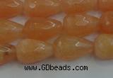 CCN3005 15.5 inches 10*15mm faceted teardrop candy jade beads