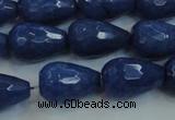 CCN3014 15.5 inches 10*15mm faceted teardrop candy jade beads