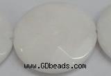 CCN315 15.5 inches 40mm faceted coin candy jade beads wholesale