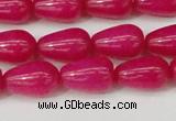 CCN3752 15.5 inches 8*12mm teardrop candy jade beads wholesale