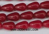 CCN3753 15.5 inches 8*12mm teardrop candy jade beads wholesale