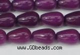 CCN3755 15.5 inches 8*12mm teardrop candy jade beads wholesale