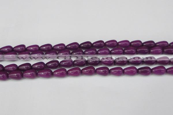 CCN3755 15.5 inches 8*12mm teardrop candy jade beads wholesale