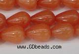 CCN3761 15.5 inches 10*14mm teardrop candy jade beads wholesale