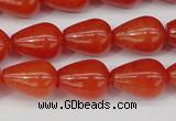 CCN3762 15.5 inches 10*14mm teardrop candy jade beads wholesale