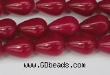 CCN3763 15.5 inches 10*14mm teardrop candy jade beads wholesale