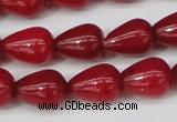 CCN3764 15.5 inches 10*14mm teardrop candy jade beads wholesale