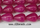 CCN3766 15.5 inches 10*14mm teardrop candy jade beads wholesale