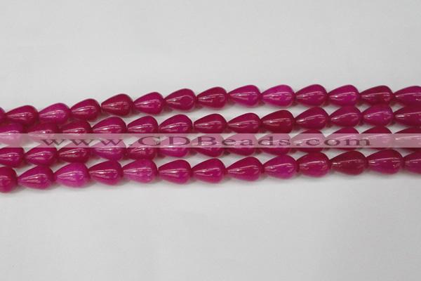 CCN3766 15.5 inches 10*14mm teardrop candy jade beads wholesale