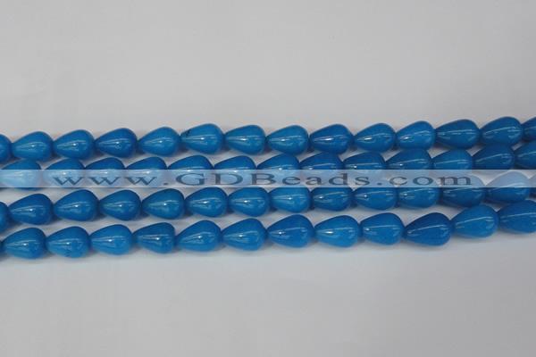 CCN3771 15.5 inches 10*14mm teardrop candy jade beads wholesale