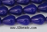 CCN3772 15.5 inches 10*14mm teardrop candy jade beads wholesale