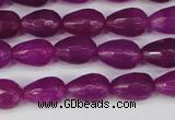 CCN3779 15.5 inches 8*12mm faceted teardrop candy jade beads