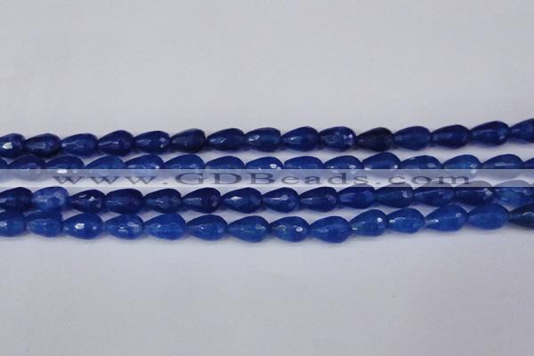 CCN3783 15.5 inches 8*12mm faceted teardrop candy jade beads