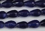 CCN3784 15.5 inches 8*12mm faceted teardrop candy jade beads