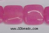 CCN3802 15.5 inches 20*20mm square candy jade beads wholesale