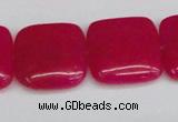 CCN3803 15.5 inches 20*20mm square candy jade beads wholesale