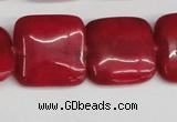 CCN3804 15.5 inches 20*20mm square candy jade beads wholesale