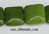 CCN3808 15.5 inches 20*20mm square candy jade beads wholesale