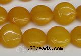 CCN3815 15.5 inches 14mm flat round candy jade beads wholesale