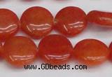 CCN3816 15.5 inches 14mm flat round candy jade beads wholesale