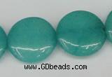 CCN3831 15.5 inches 20mm flat round candy jade beads wholesale