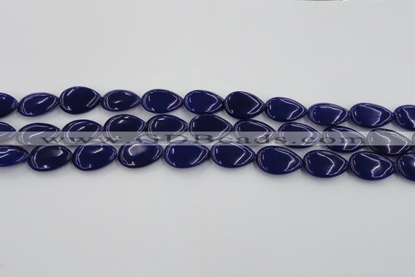 CCN3873 15.5 inches 13*18mm flat teardrop candy jade beads