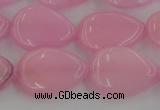 CCN3875 15.5 inches 15*20mm flat teardrop candy jade beads