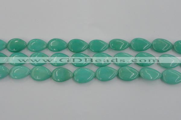 CCN3885 15.5 inches 15*20mm flat teardrop candy jade beads