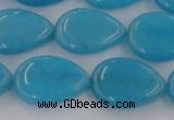 CCN3886 15.5 inches 15*20mm flat teardrop candy jade beads