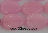 CCN3890 15.5 inches 18*25mm flat teardrop candy jade beads