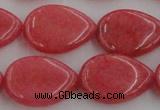 CCN3891 15.5 inches 18*25mm flat teardrop candy jade beads