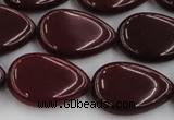 CCN3895 15.5 inches 18*25mm flat teardrop candy jade beads