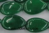 CCN3899 15.5 inches 18*25mm flat teardrop candy jade beads