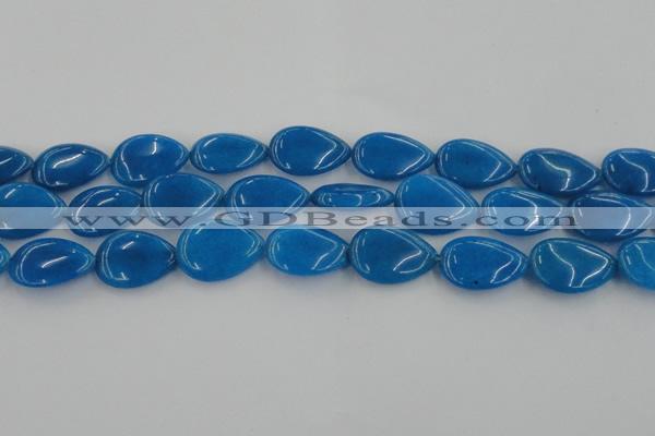 CCN3902 15.5 inches 18*25mm flat teardrop candy jade beads