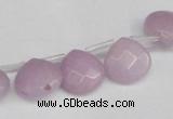 CCN3910 Top-drilled 13*13mm briolette candy jade beads wholesale