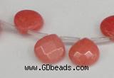 CCN3912 Top-drilled 13*13mm briolette candy jade beads wholesale