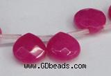 CCN3915 Top-drilled 13*13mm briolette candy jade beads wholesale