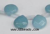 CCN3919 Top-drilled 13*13mm briolette candy jade beads wholesale