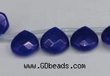 CCN3921 Top-drilled 13*13mm briolette candy jade beads wholesale