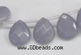 CCN3925 Top-drilled 12*15mm briolette candy jade beads wholesale