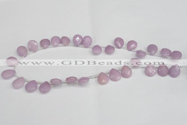 CCN3926 Top-drilled 12*15mm briolette candy jade beads wholesale