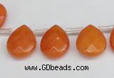 CCN3932 Top-drilled 12*15mm briolette candy jade beads wholesale